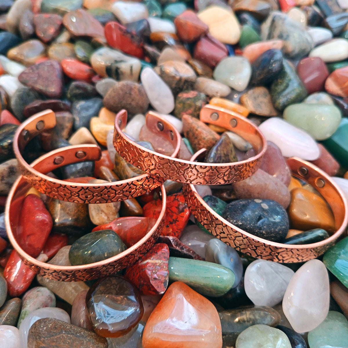 Adjustable Copper Bangles With Magnets