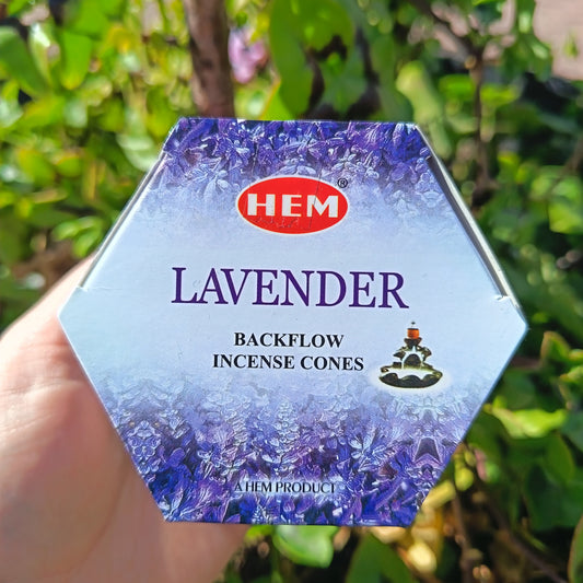 LAVENDER HEM INCENSE CONE BACKFLOW 40S