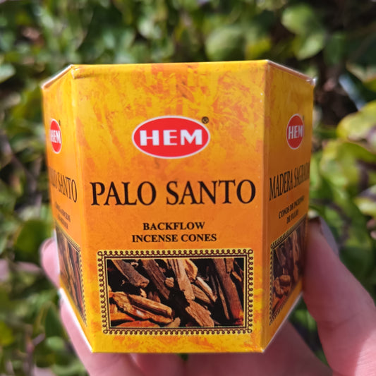 INCENSE CONES HEM PALO SANTO 40S BACKFLOW
