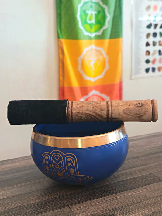Singing Bowl Brass & Blue 11cm