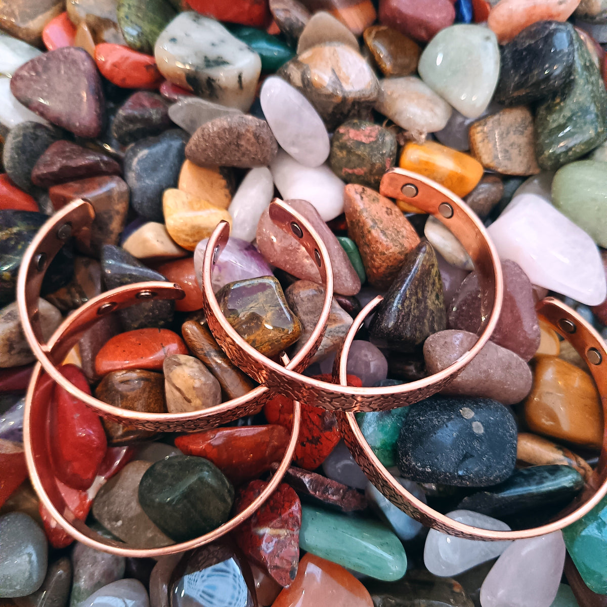Adjustable Copper Bangles With Magnets