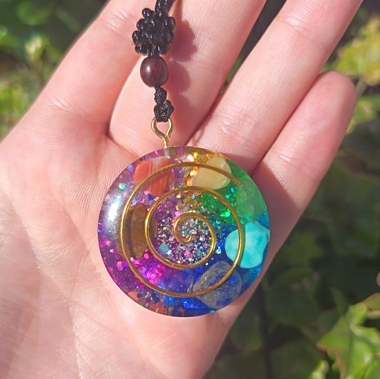 Chakra Orgonite Pendant Necklace